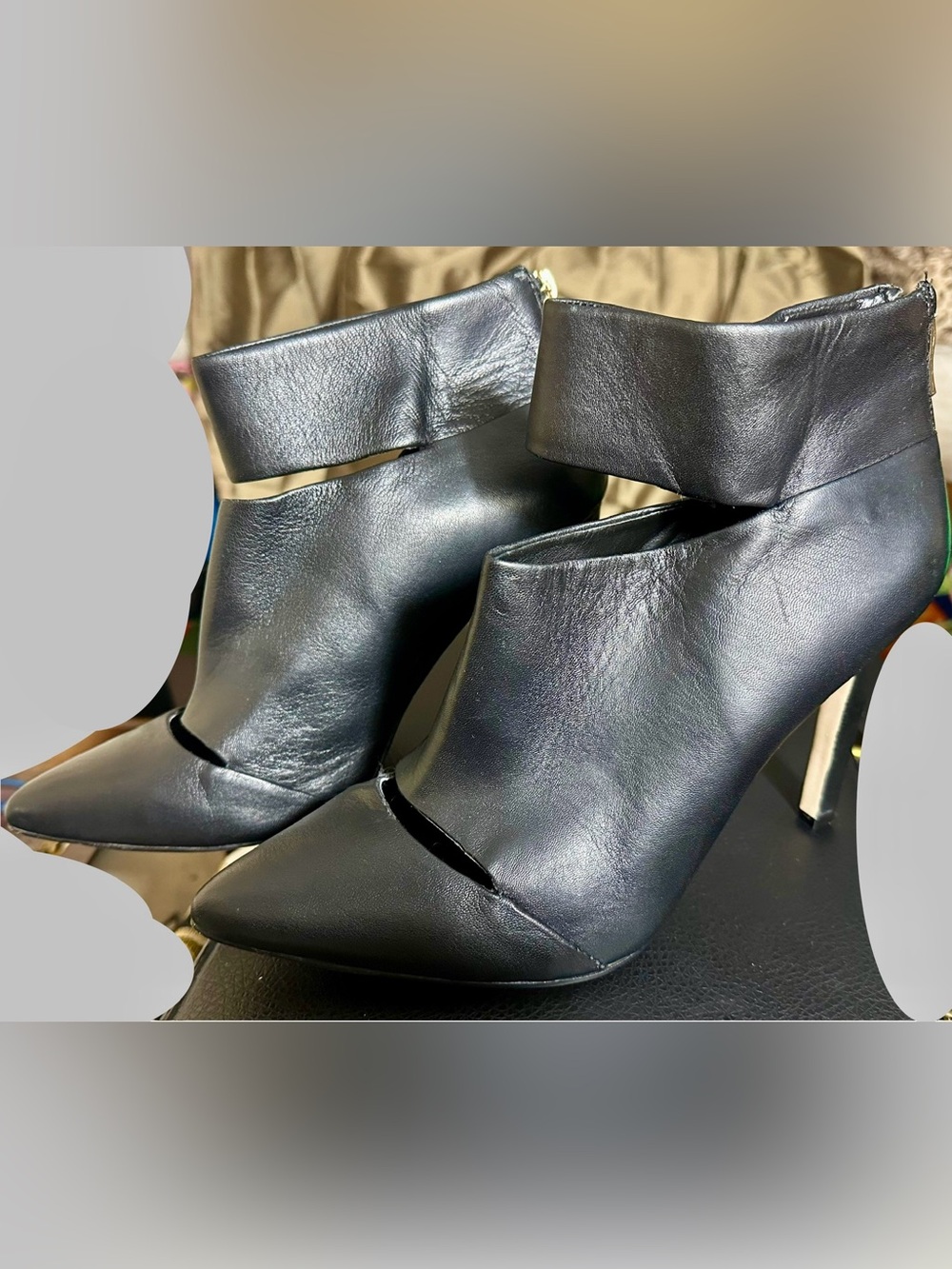 black leather BCBGeneration Carolyn ankle